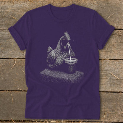 Coffee Drinking Chicken Softstyle Tee