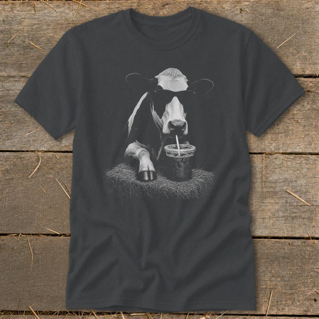 Coffee Drinking Cow Classic Tee
