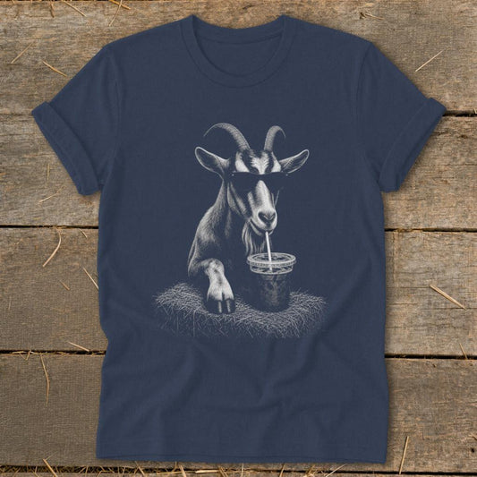 Coffee Drinking Goat Softstyle Tee