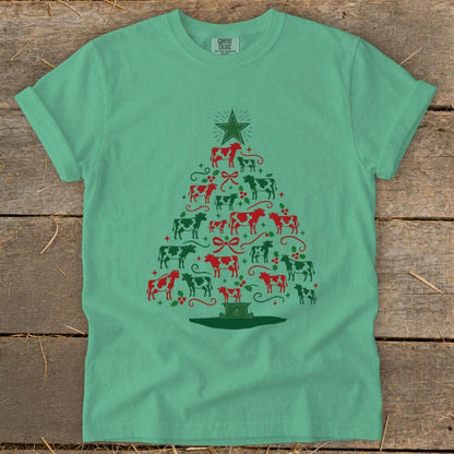 Colorful Cow Tree Signature Tee