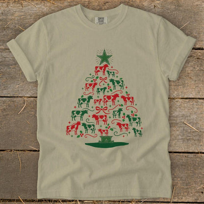 Colorful Cow Tree Signature Tee