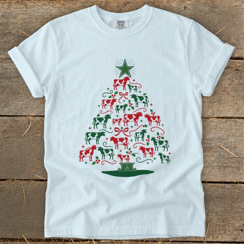 Colorful Cow Tree Signature Tee