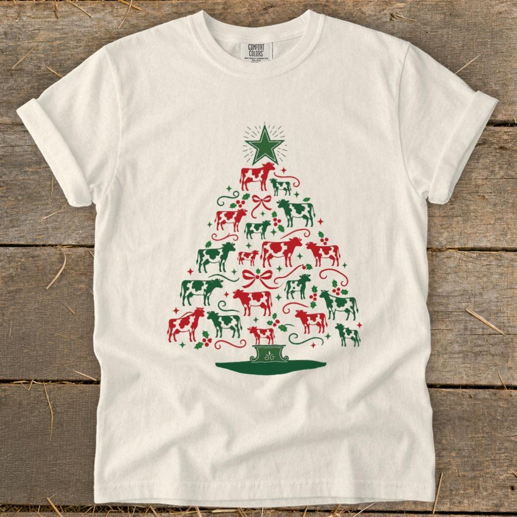 Colorful Cow Tree Signature Tee