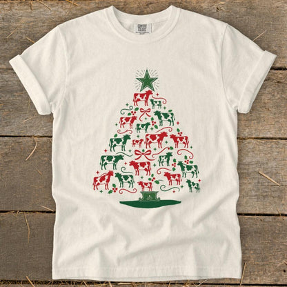 Colorful Cow Tree Signature Tee