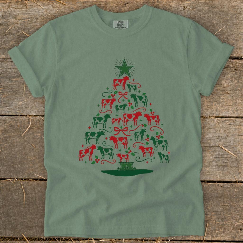Colorful Cow Tree Signature Tee