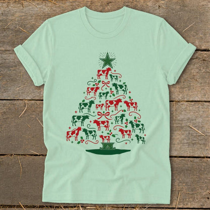Colorful Cow Tree Softstyle Tee