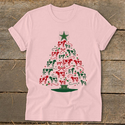 Colorful Cow Tree Softstyle Tee