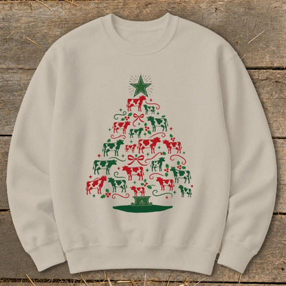 Colorful Cow Tree Sweatshirt