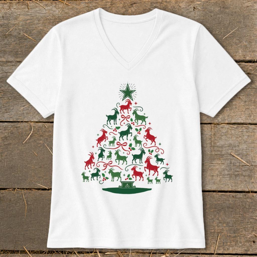 Colorful Goat Tree V-neck
