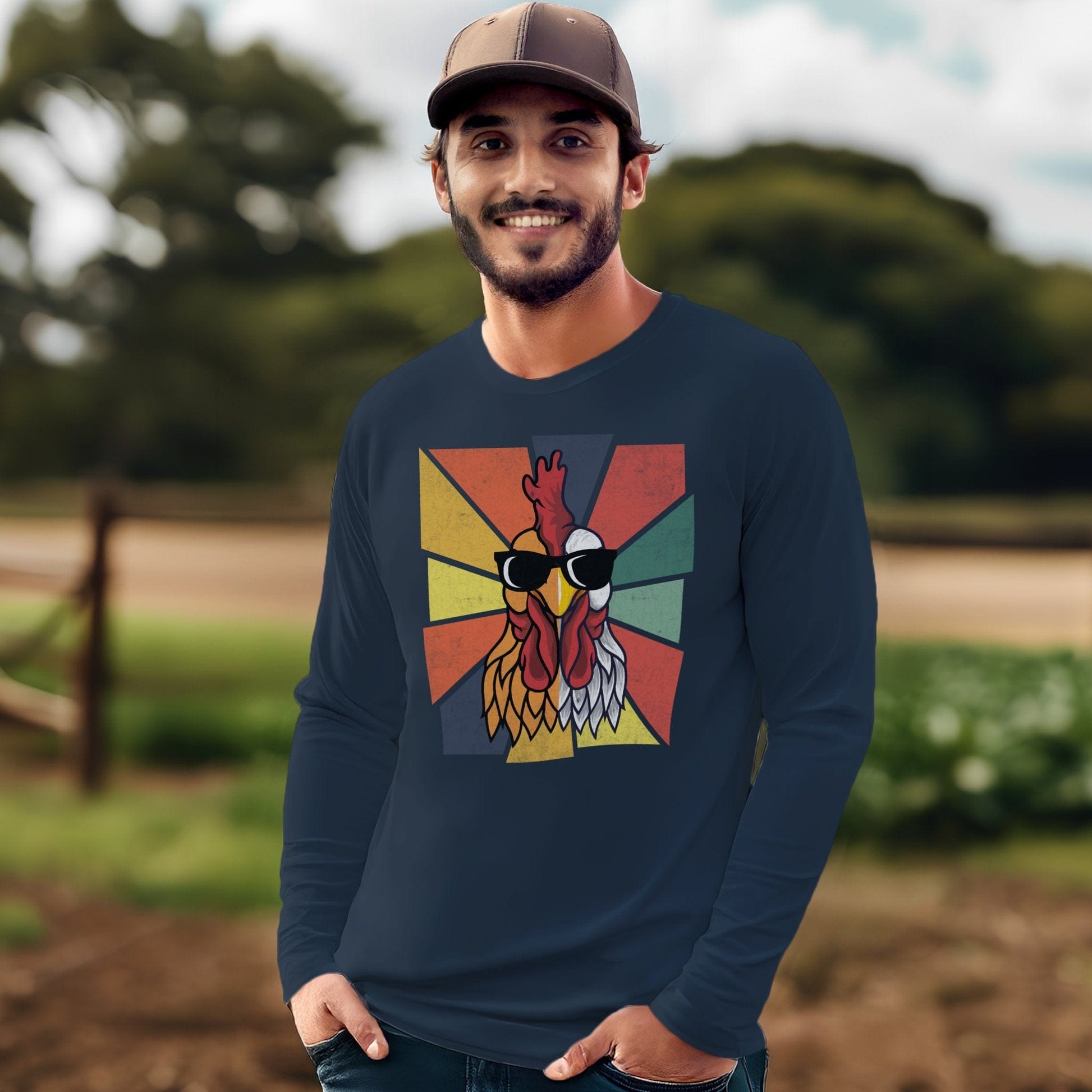 Cool Rooster Long Sleeve Tee