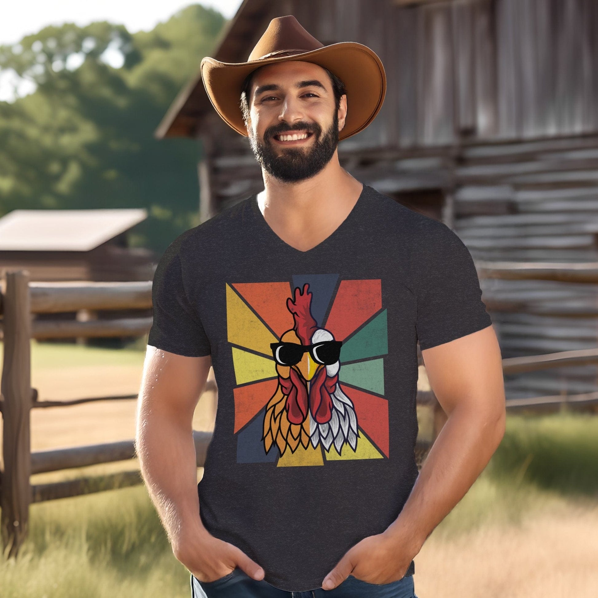 Cool Rooster V-neck