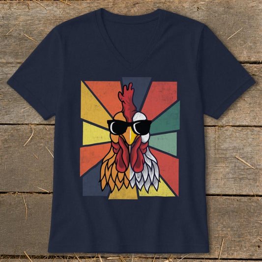 Cool Rooster V-neck - Navy