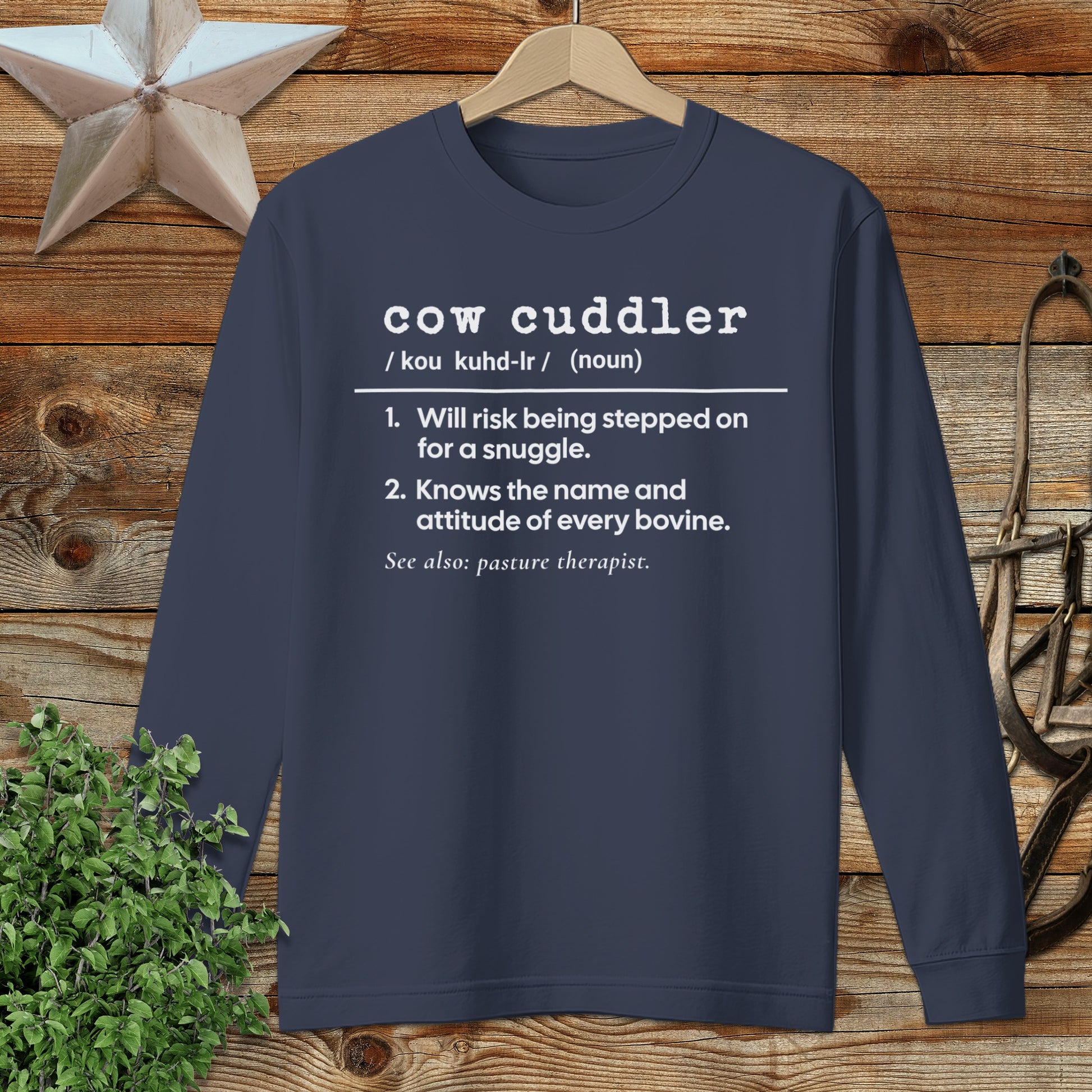 Cow Cuddler Definition Long Sleeve Tee