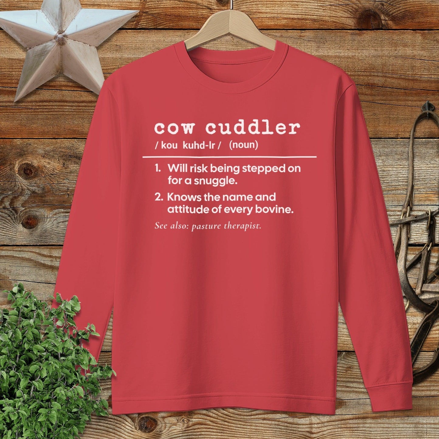 Cow Cuddler Definition Long Sleeve Tee