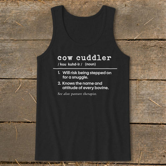 Cow Cuddler Definition Tank Top - Black