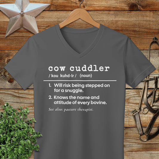 Cow Cuddler Definition V-neck