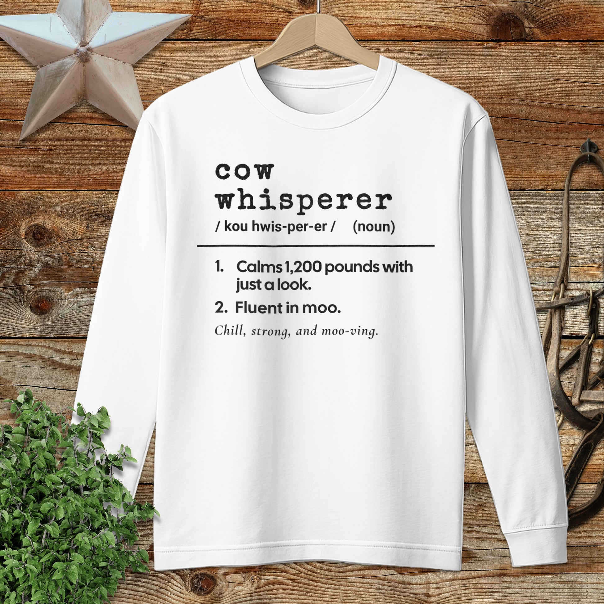 Cow Whisperer Definition Long Sleeve Tee
