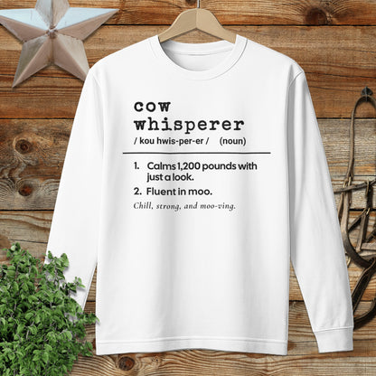Cow Whisperer Definition Long Sleeve Tee