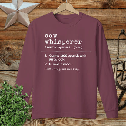 Cow Whisperer Definition Long Sleeve Tee