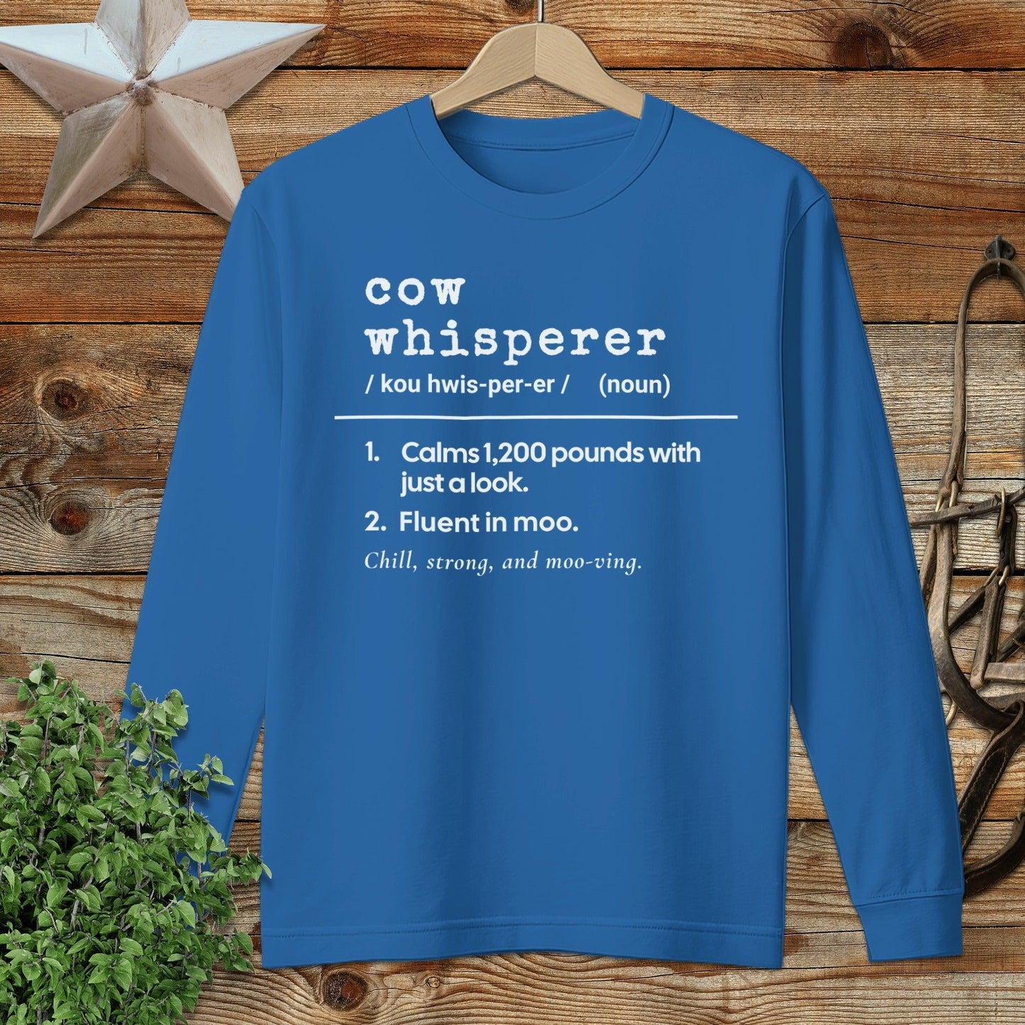 Cow Whisperer Definition Long Sleeve Tee
