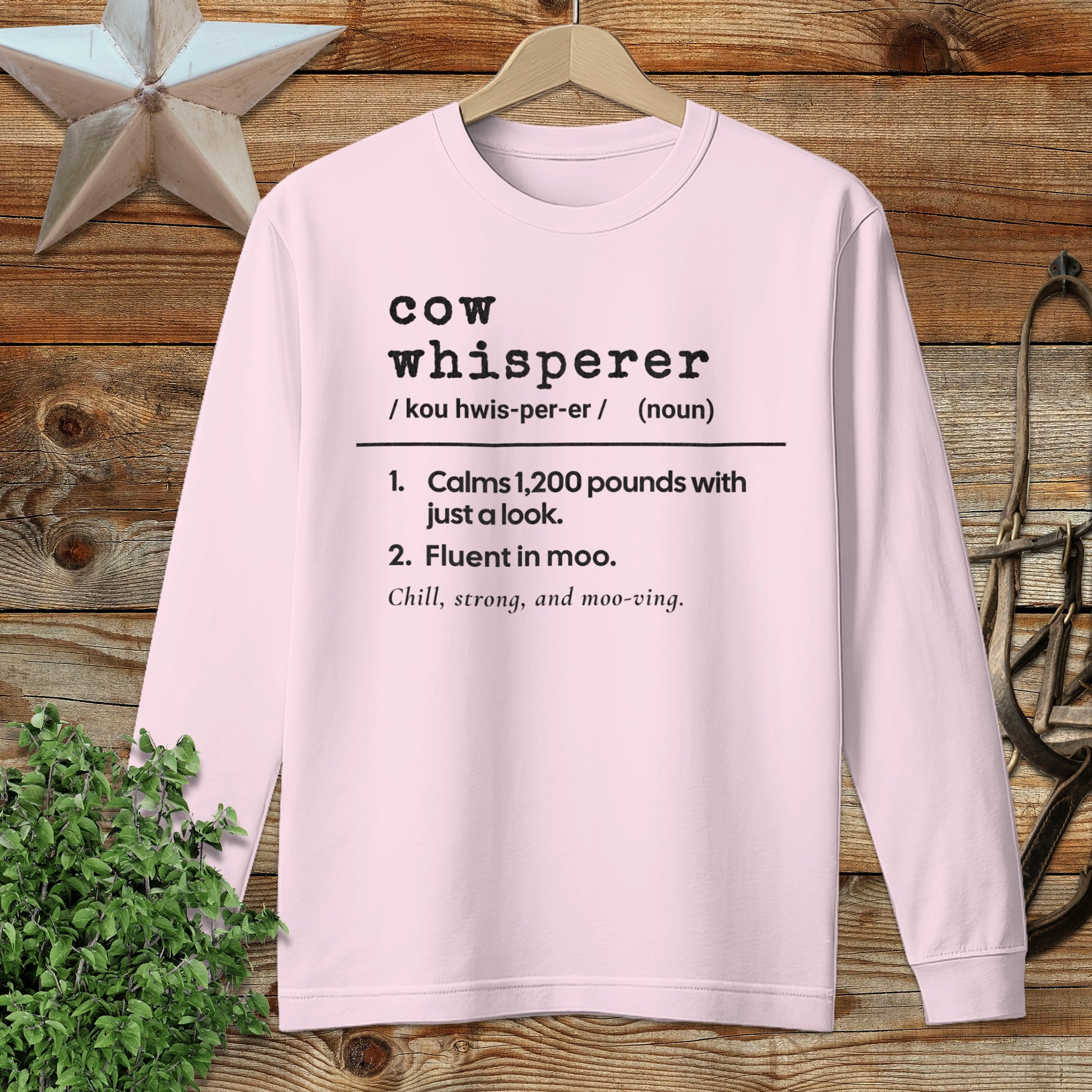 Cow Whisperer Definition Long Sleeve Tee