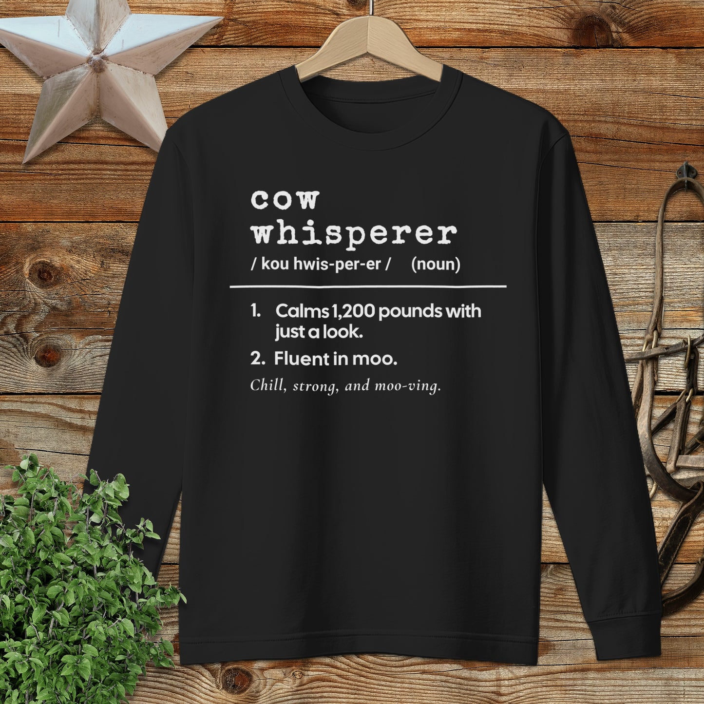Cow Whisperer Definition Long Sleeve Tee
