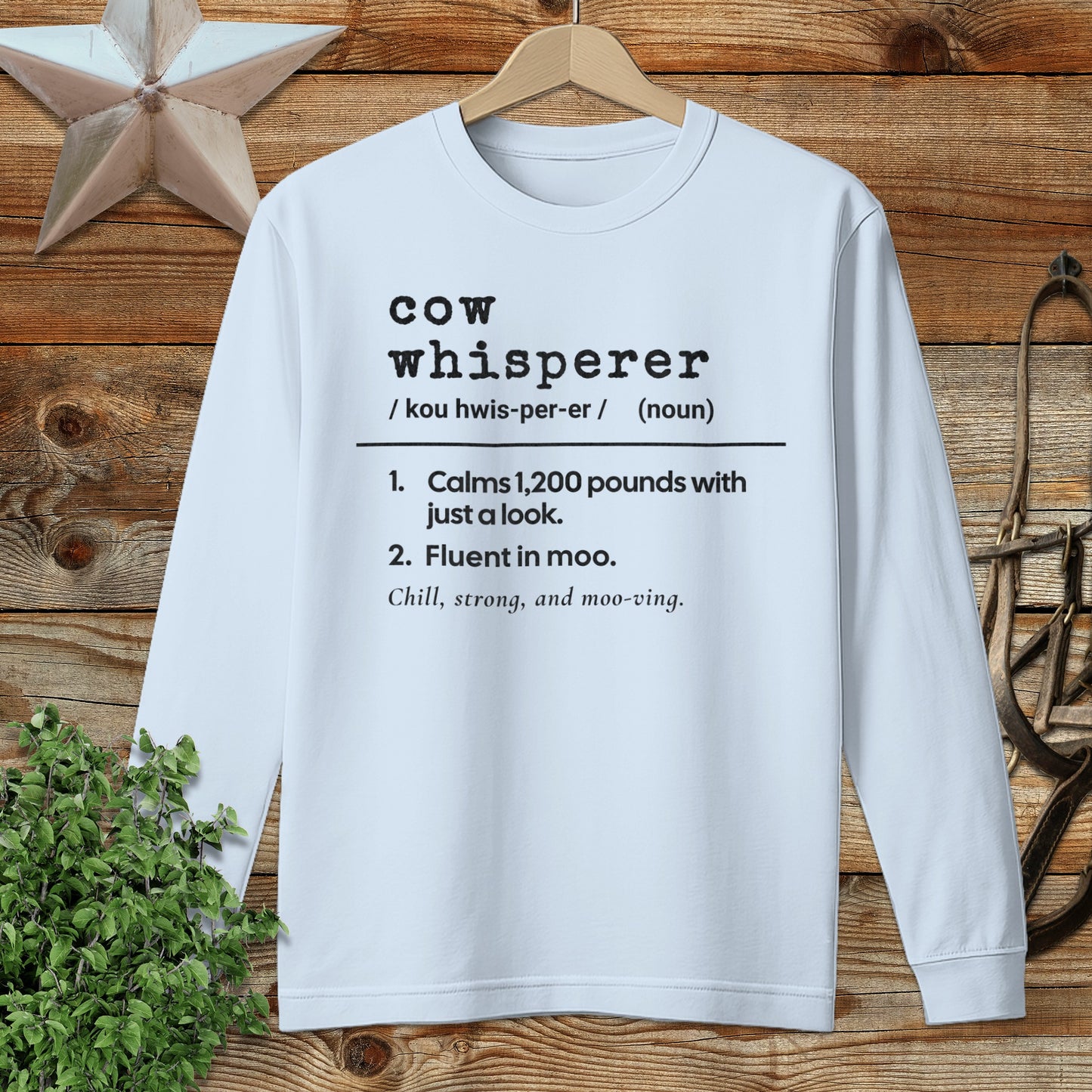 Cow Whisperer Definition Long Sleeve Tee
