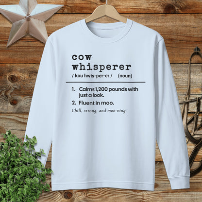 Cow Whisperer Definition Long Sleeve Tee