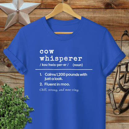 Cow Whisperer Definition Softstyle Tee
