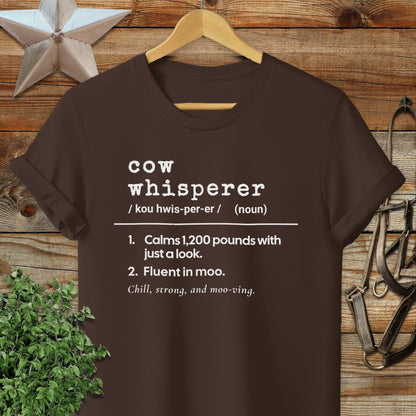 Cow Whisperer Definition T-shirt