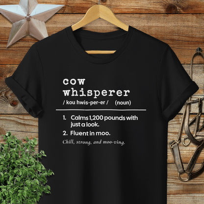 Cow Whisperer Definition T-shirt