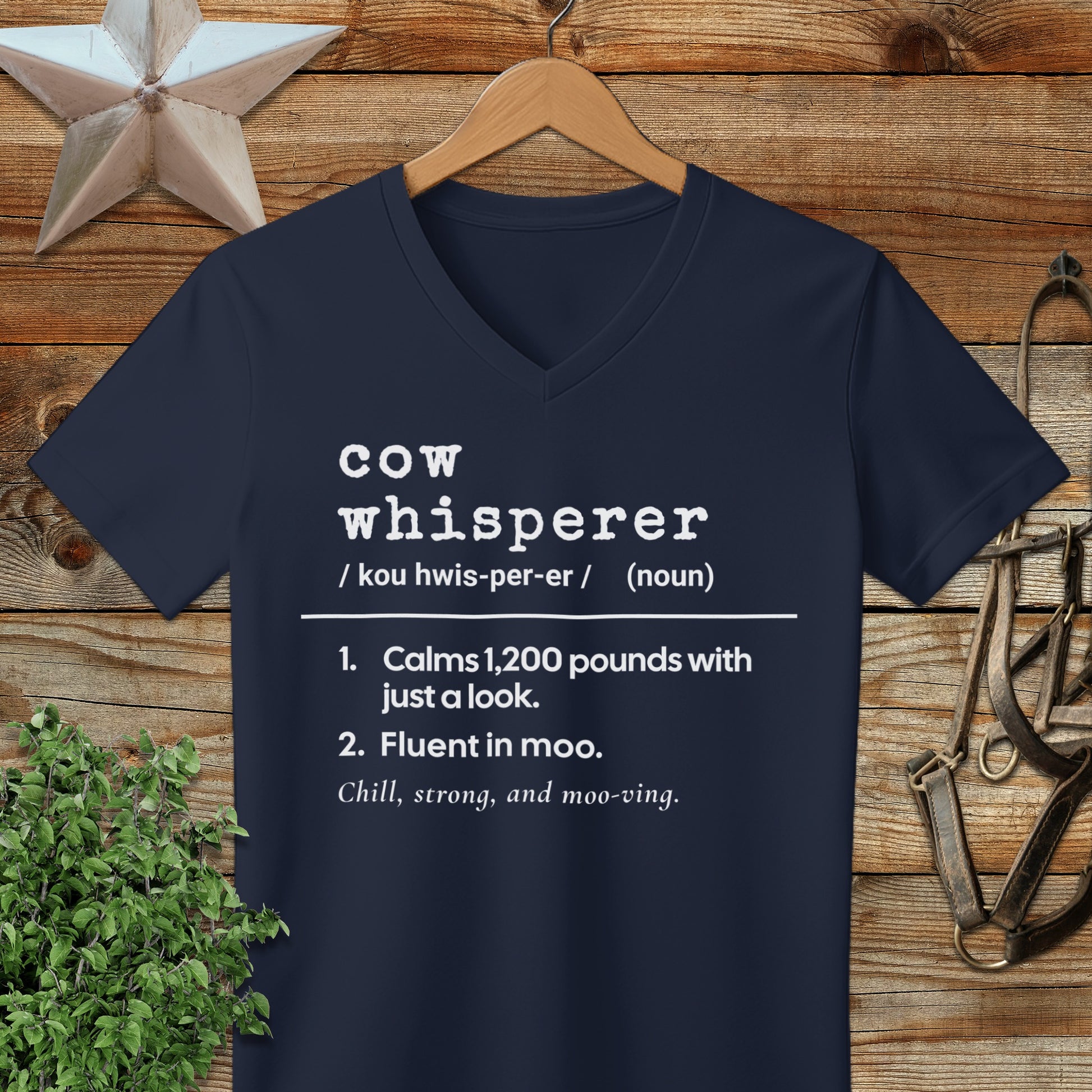 Cow Whisperer Definition V-neck