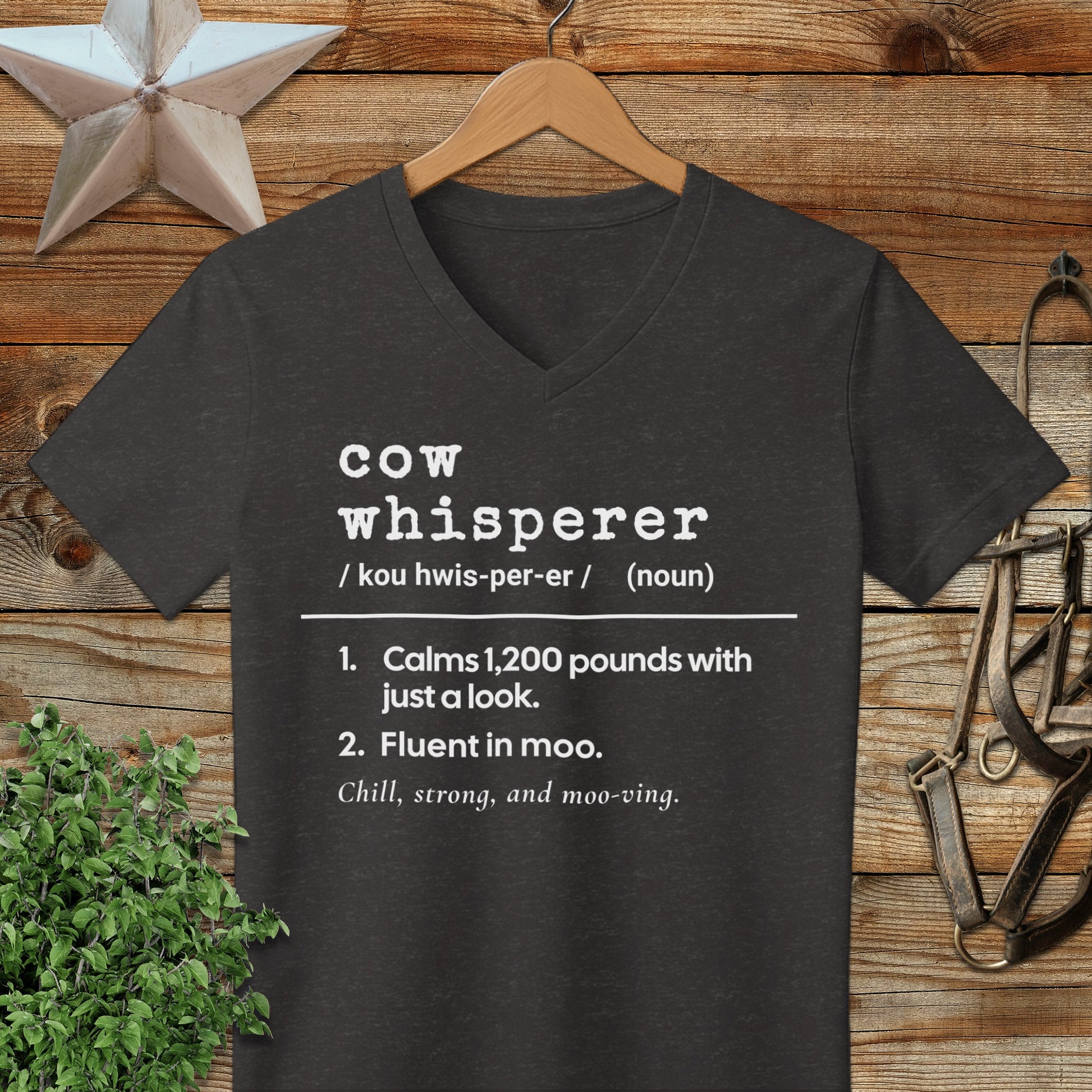 Cow Whisperer Definition V-neck