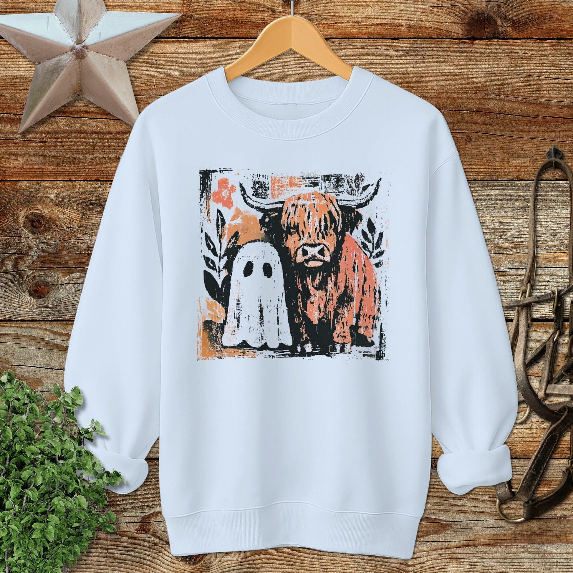 Cow and Ghostly Friend Sweatshirt