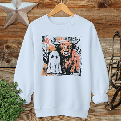Cow and Ghostly Friend Sweatshirt