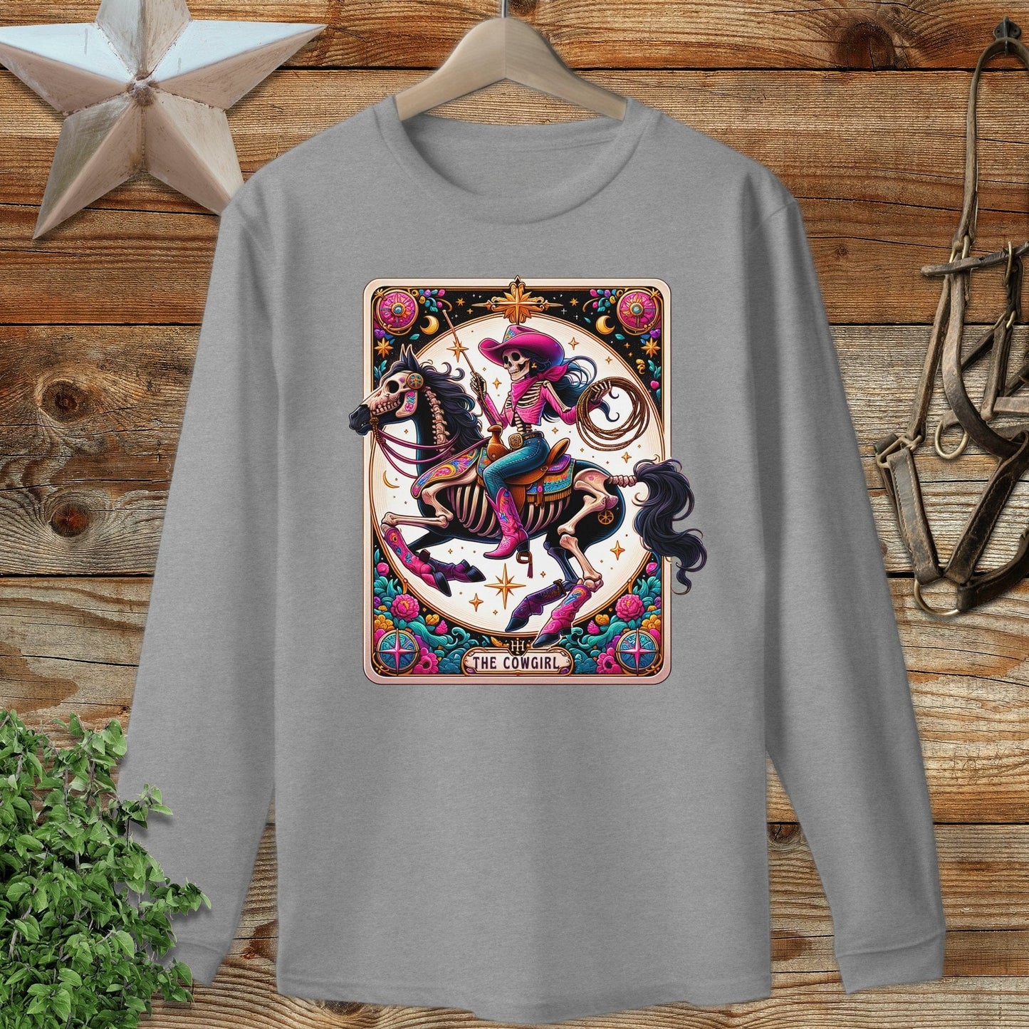 Cowgirl Tarot Card Long Sleeve Tee