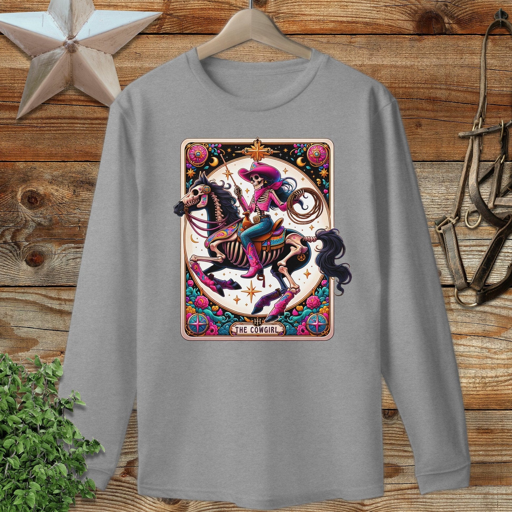 Cowgirl Tarot Card Long Sleeve Tee