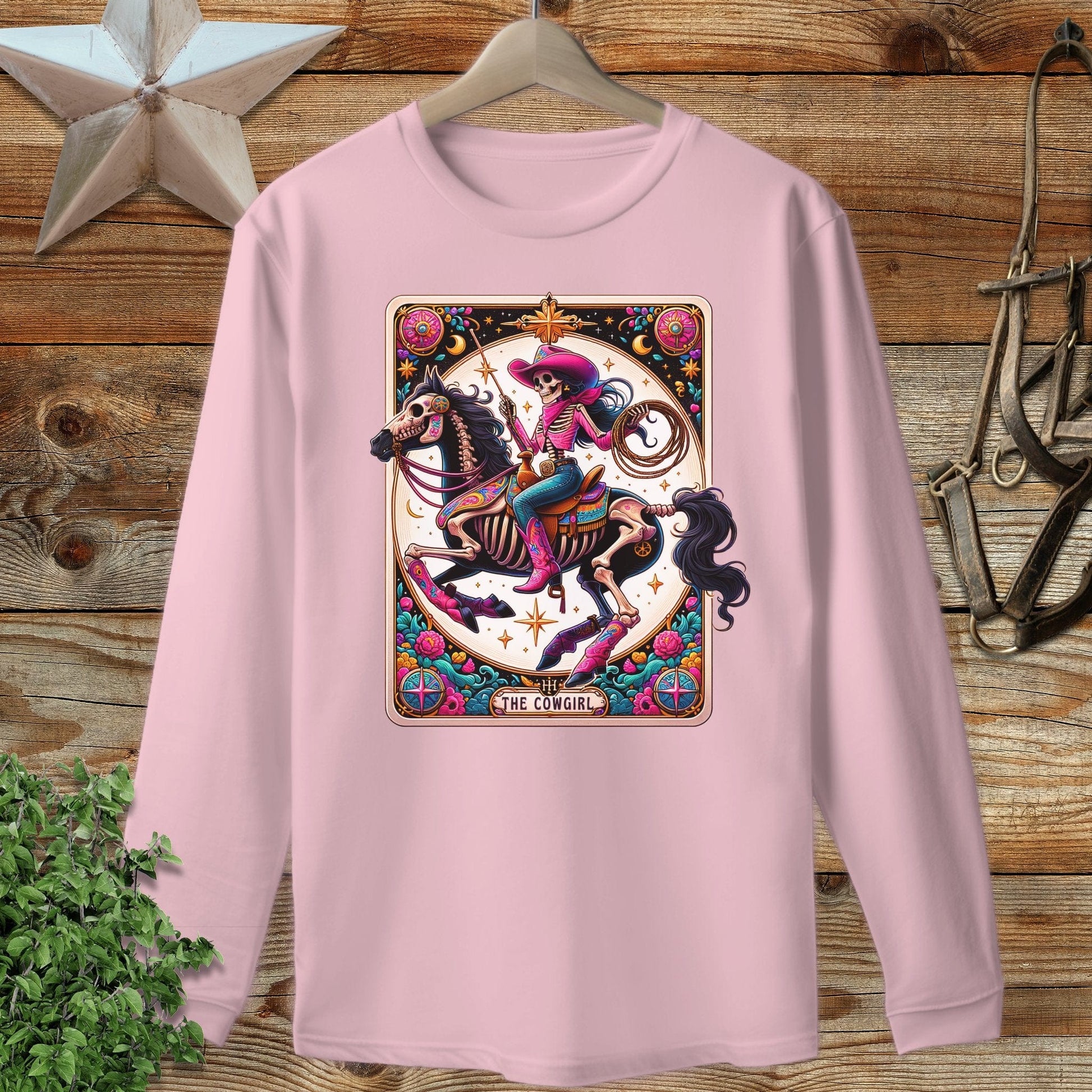 Cowgirl Tarot Card Long Sleeve Tee