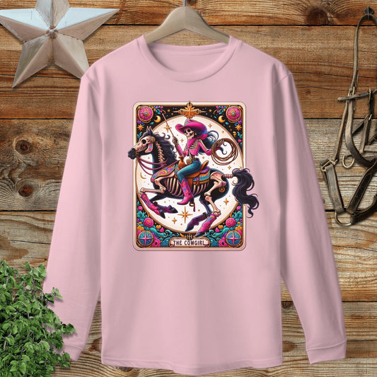 Cowgirl Tarot Card Long Sleeve Tee