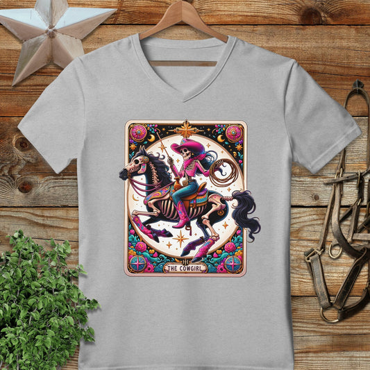 Cowgirl Tarot Card V-neck