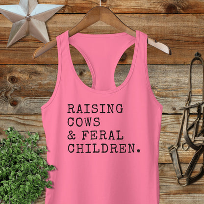 Cows & Feral Children Racerback Tank