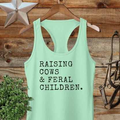 Cows & Feral Children Racerback Tank