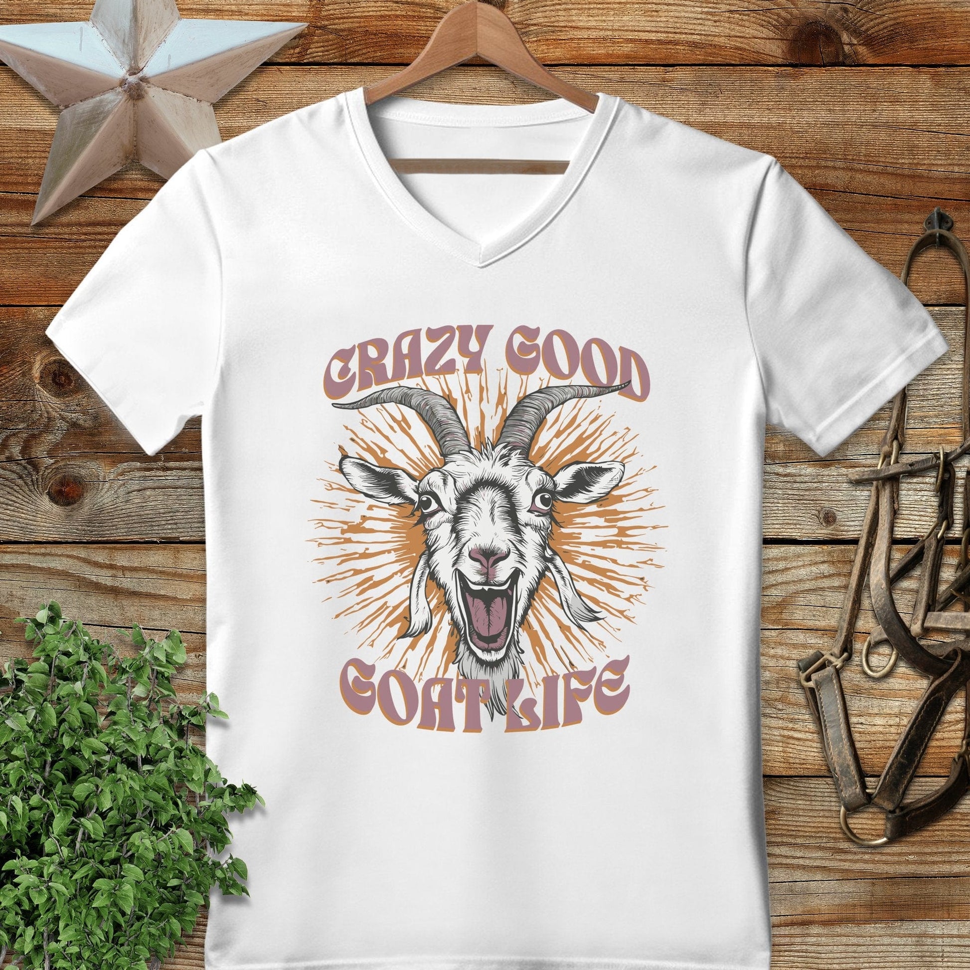 Crazy Goat Life V-neck