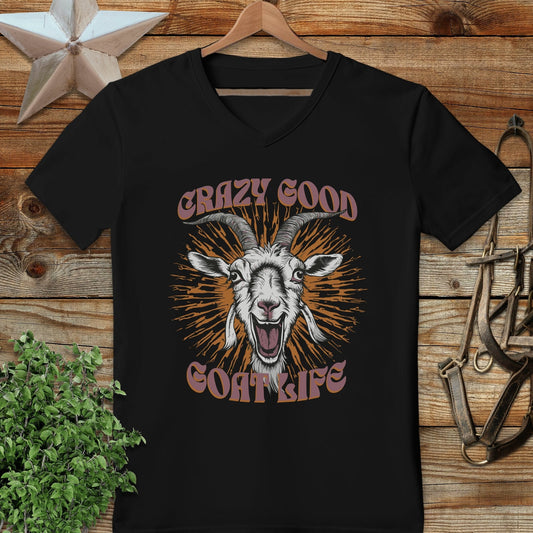 Crazy Goat Life V-neck