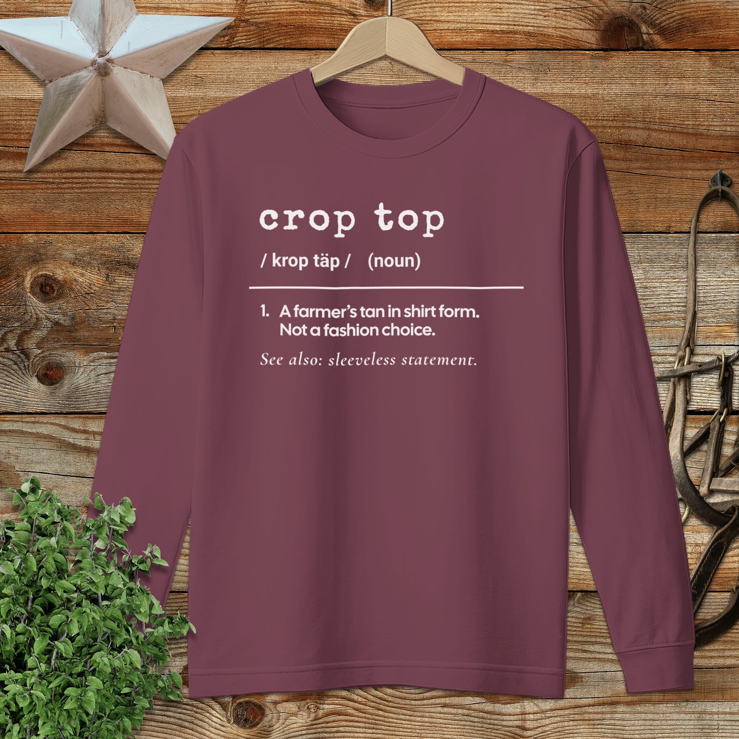 Crop Top Definition Long Sleeve Tee