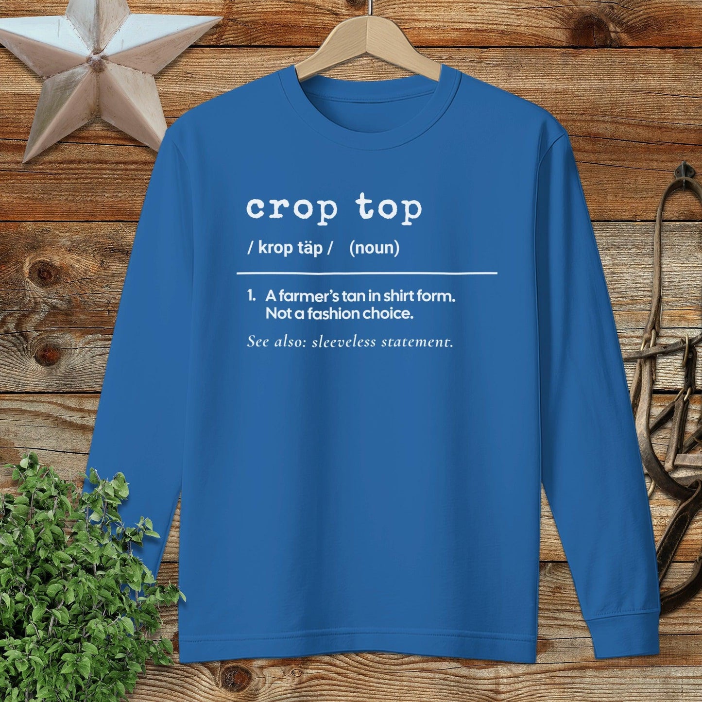 Crop Top Definition Long Sleeve Tee