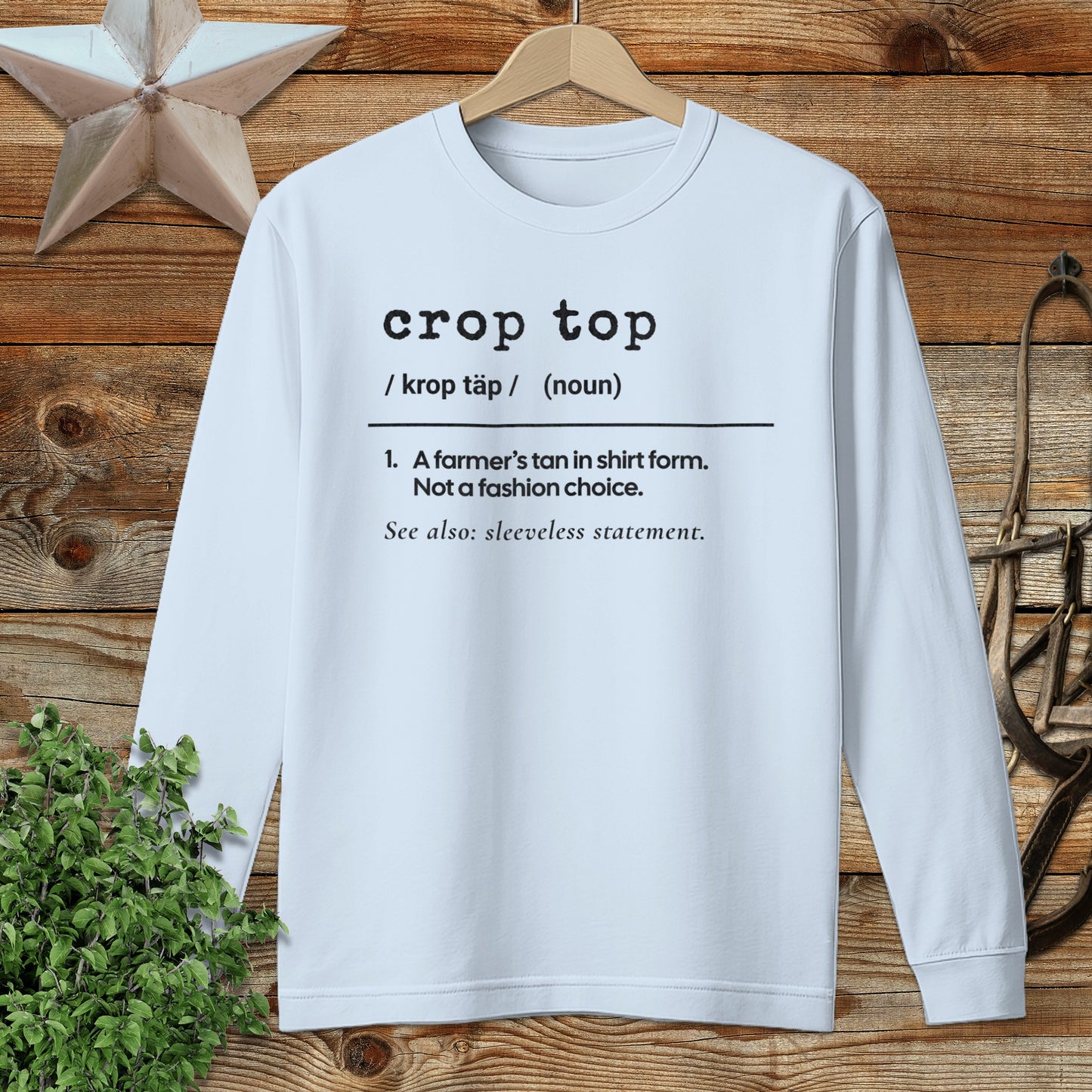 Crop Top Definition Long Sleeve Tee