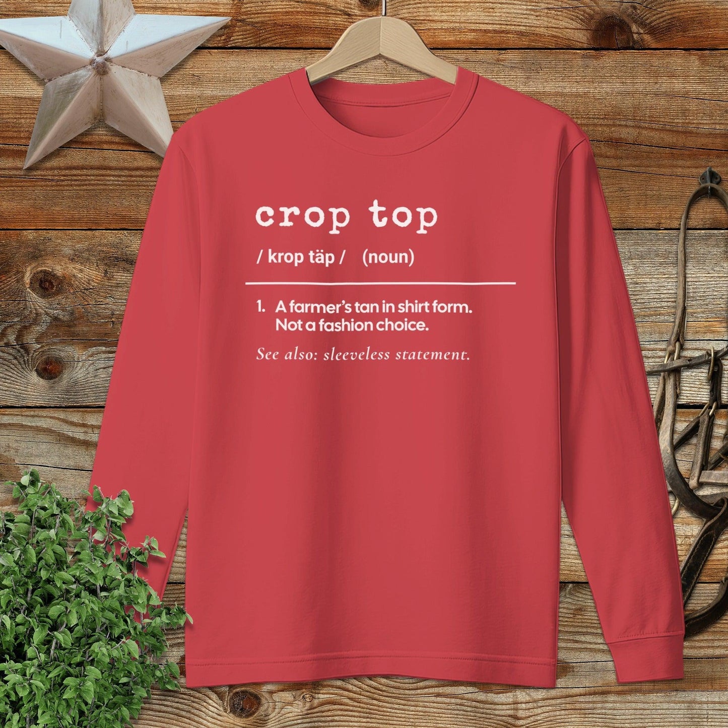 Crop Top Definition Long Sleeve Tee