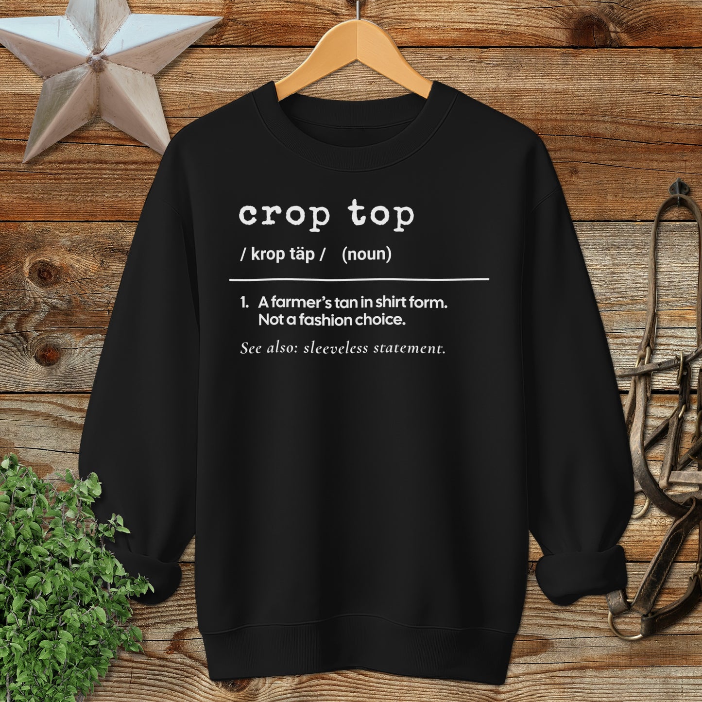 Crop Top Definition Sweatshirt