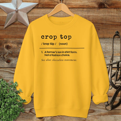 Crop Top Definition Sweatshirt